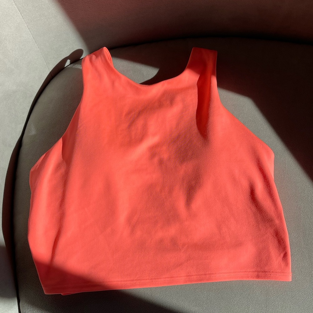 Athleta Small coral conscious cropped workout top